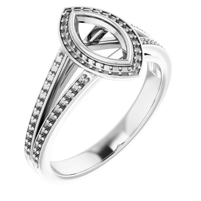 Bezel-Set Halo-Style Ring