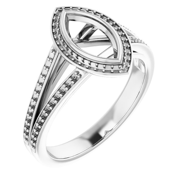 Bezel-Set Halo-Style Ring