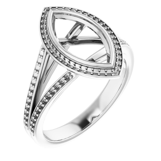 Bezel-Set Halo-Style Ring