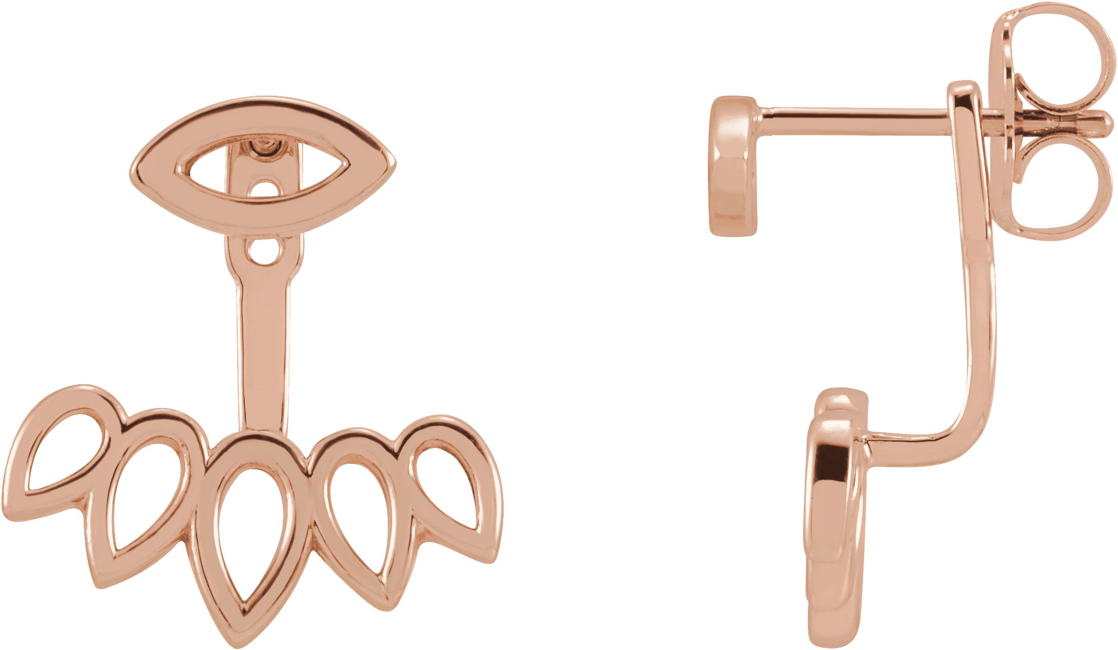 Geometric Stud Earrings & Ear Jackets