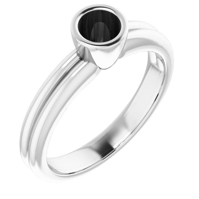 Bezel-Set Solitaire Engagement Ring