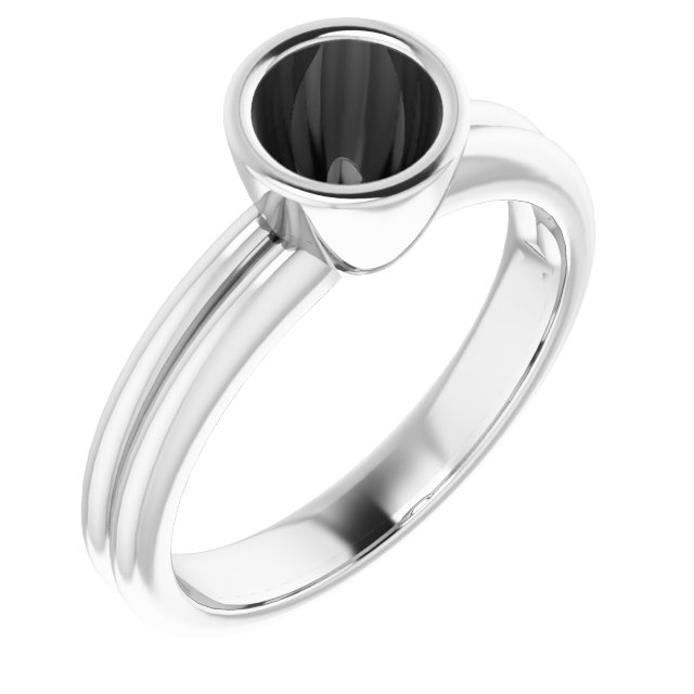 Bezel-Set Solitaire Engagement Ring