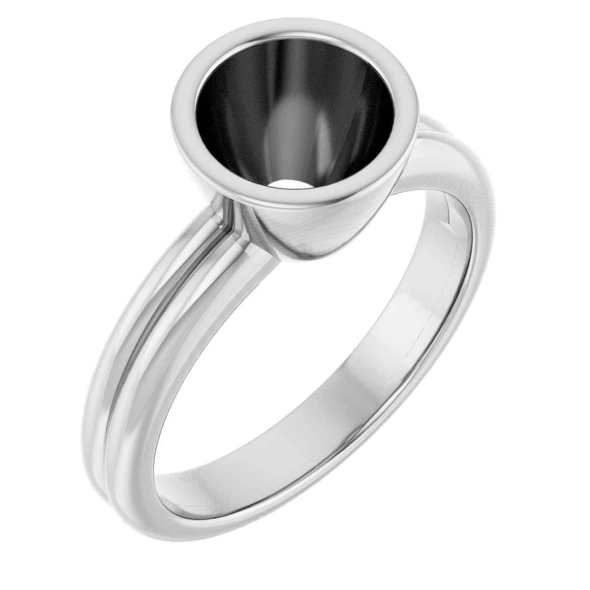 Bezel-Set Solitaire Engagement Ring