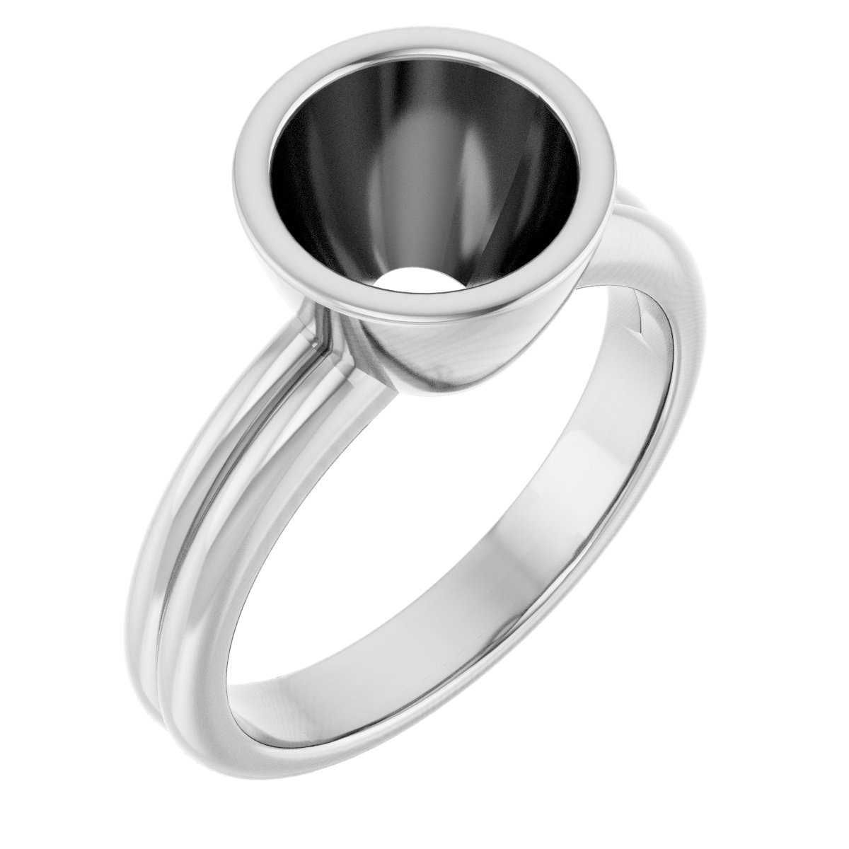 Bezel-Set Solitaire Engagement Ring