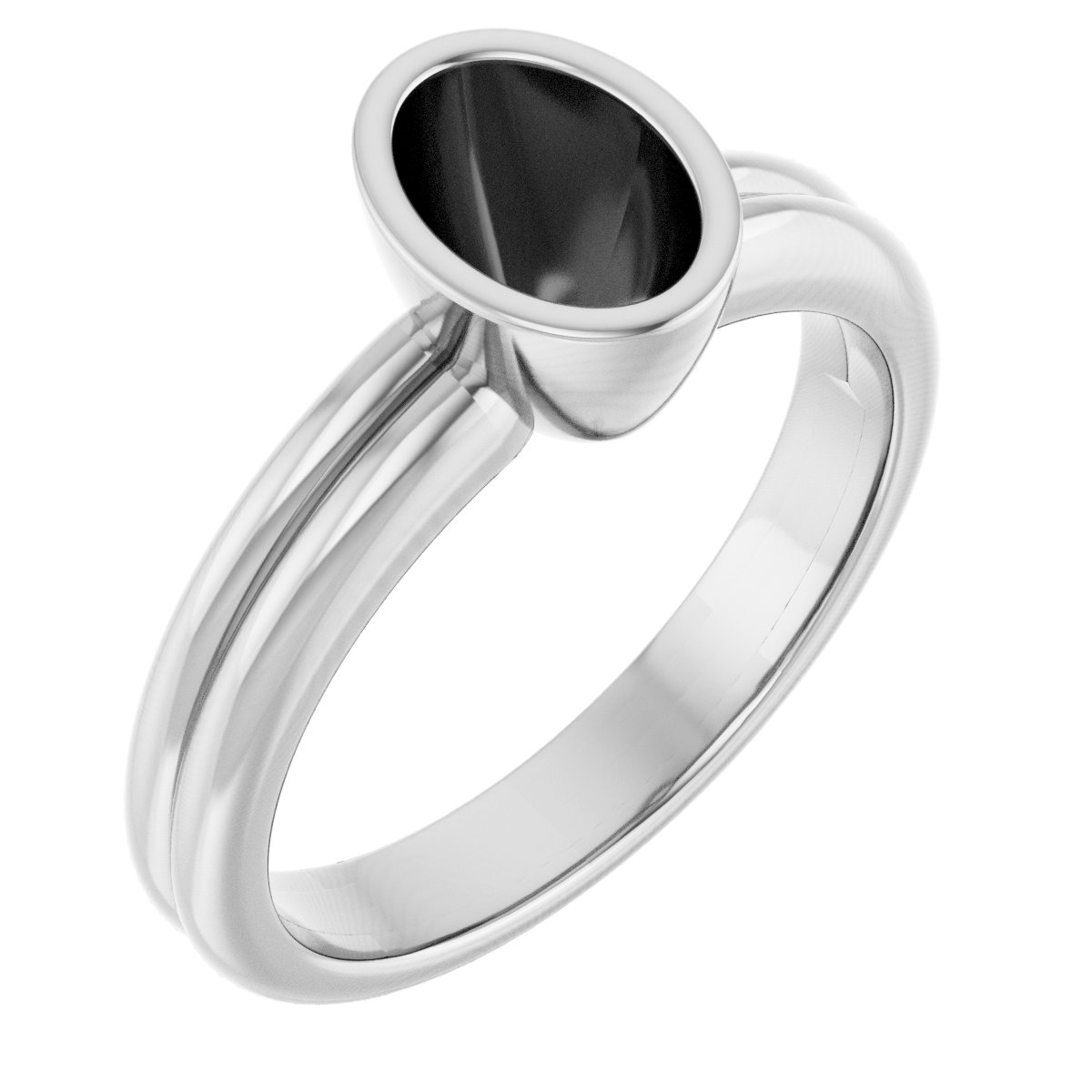 Bezel-Set Solitaire Engagement Ring