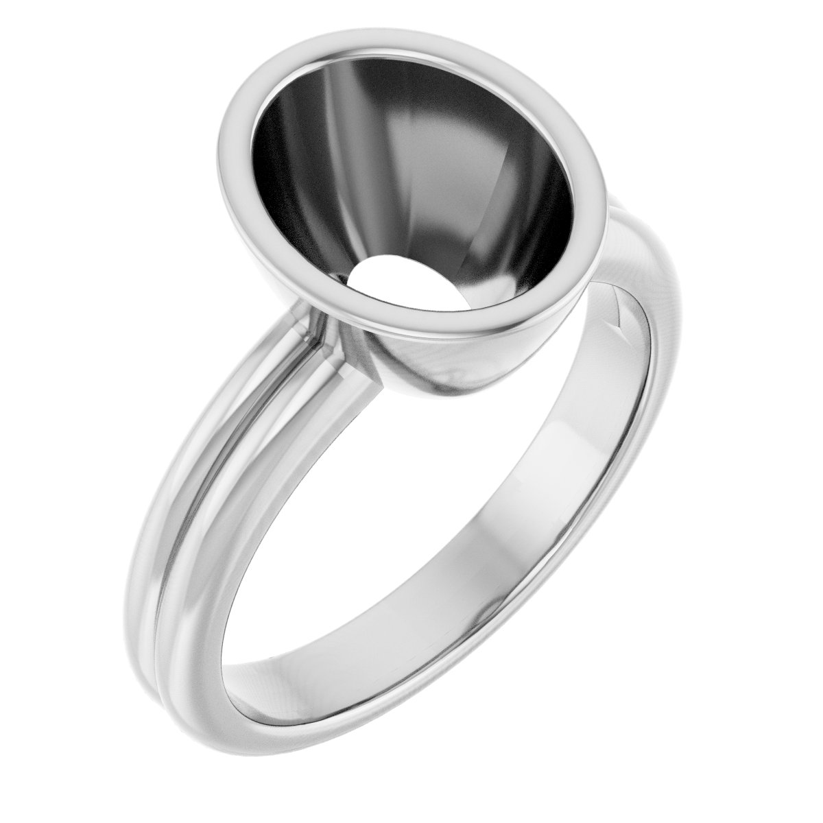Bezel-Set Solitaire Engagement Ring