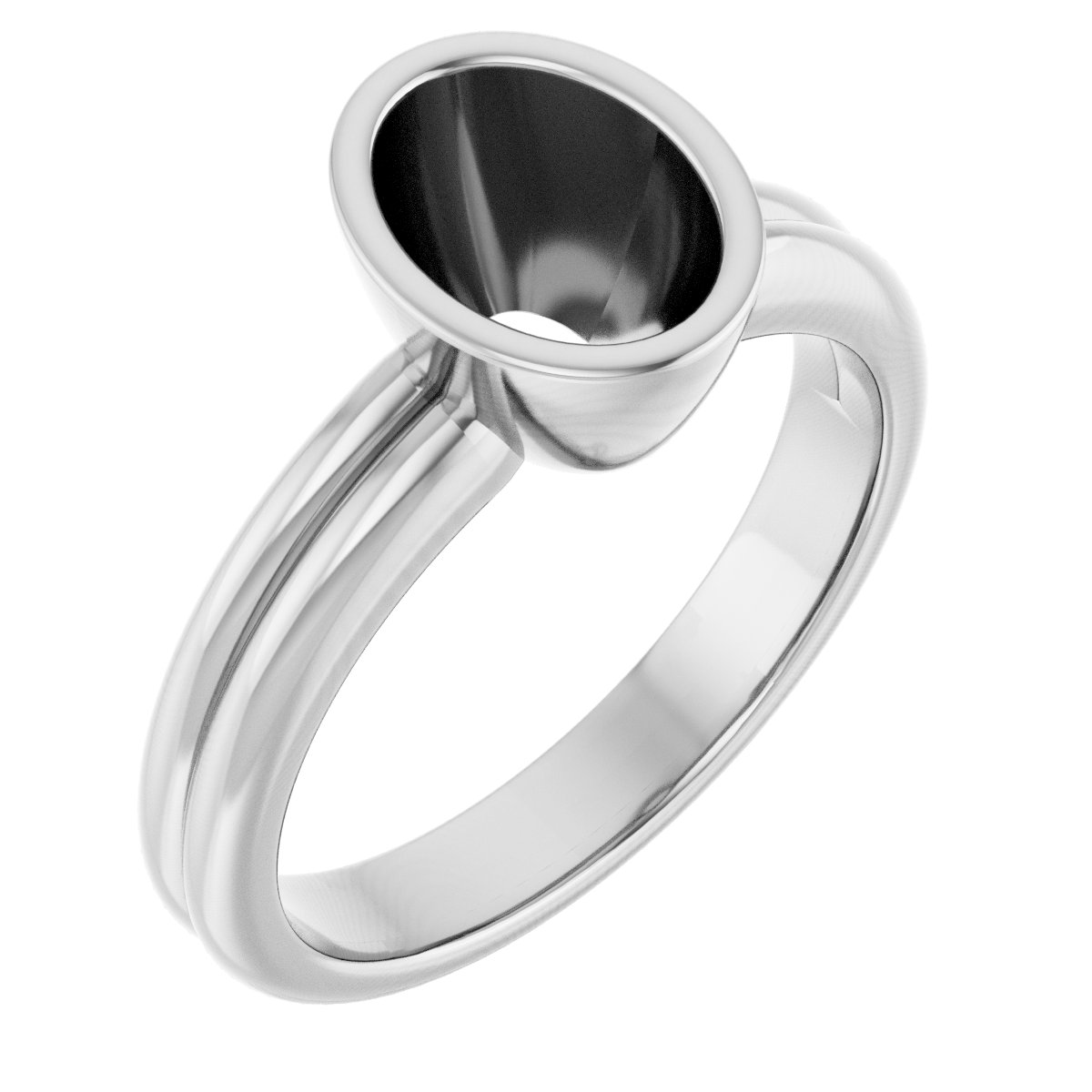 Bezel-Set Solitaire Engagement Ring