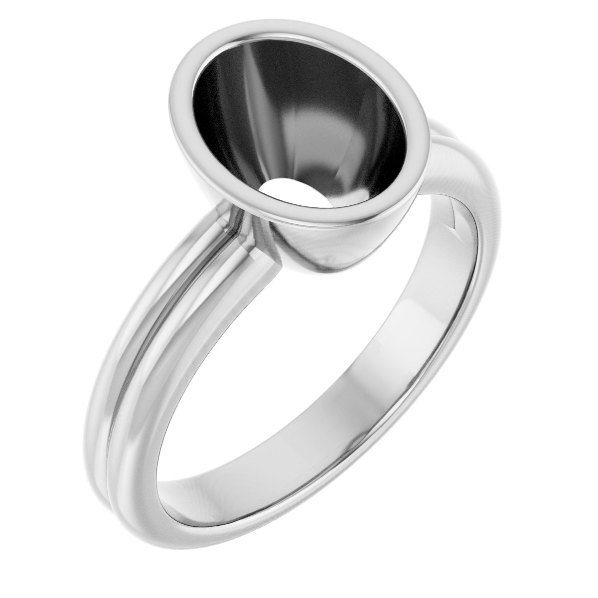 Bezel-Set Solitaire Engagement Ring