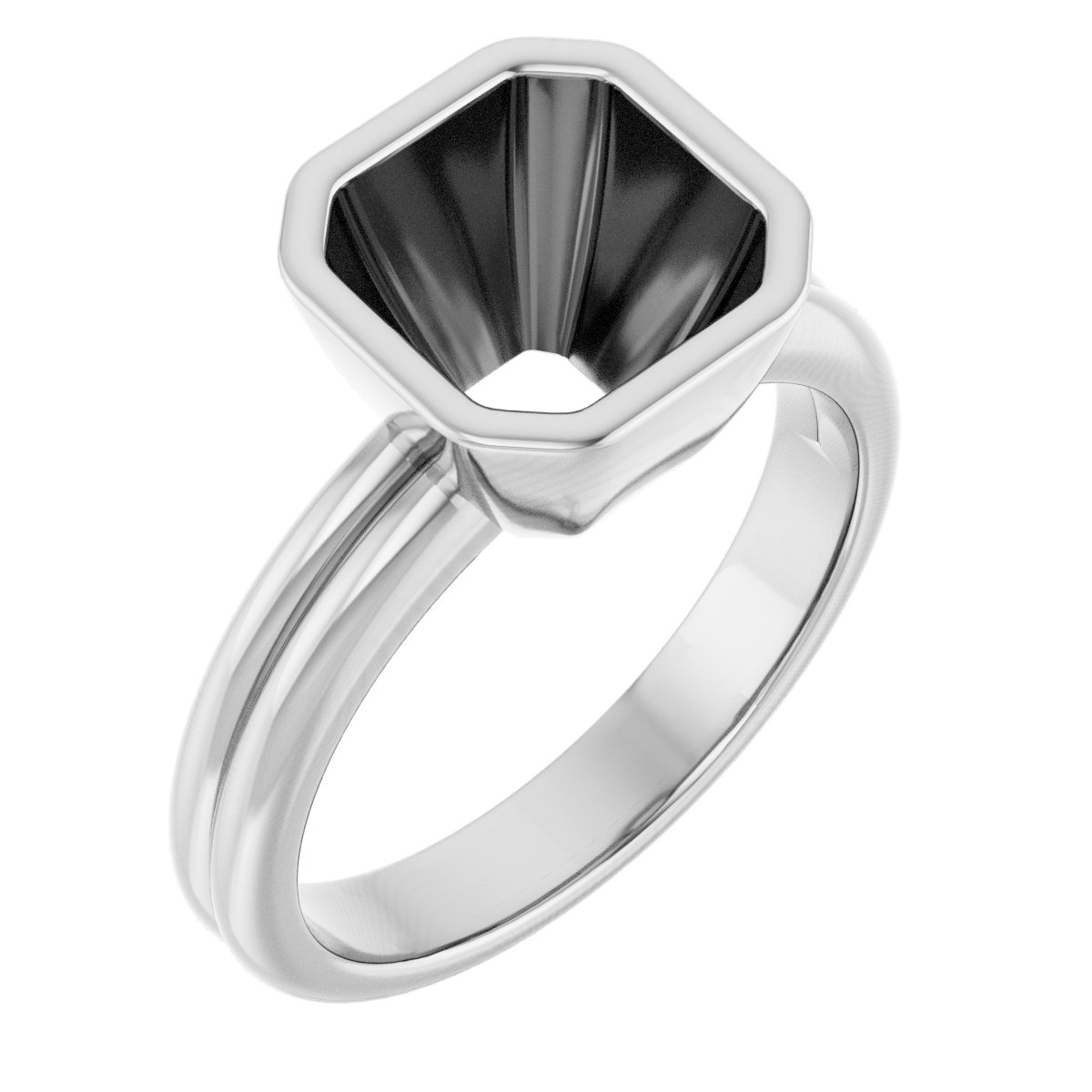 Bezel-Set Solitaire Engagement Ring