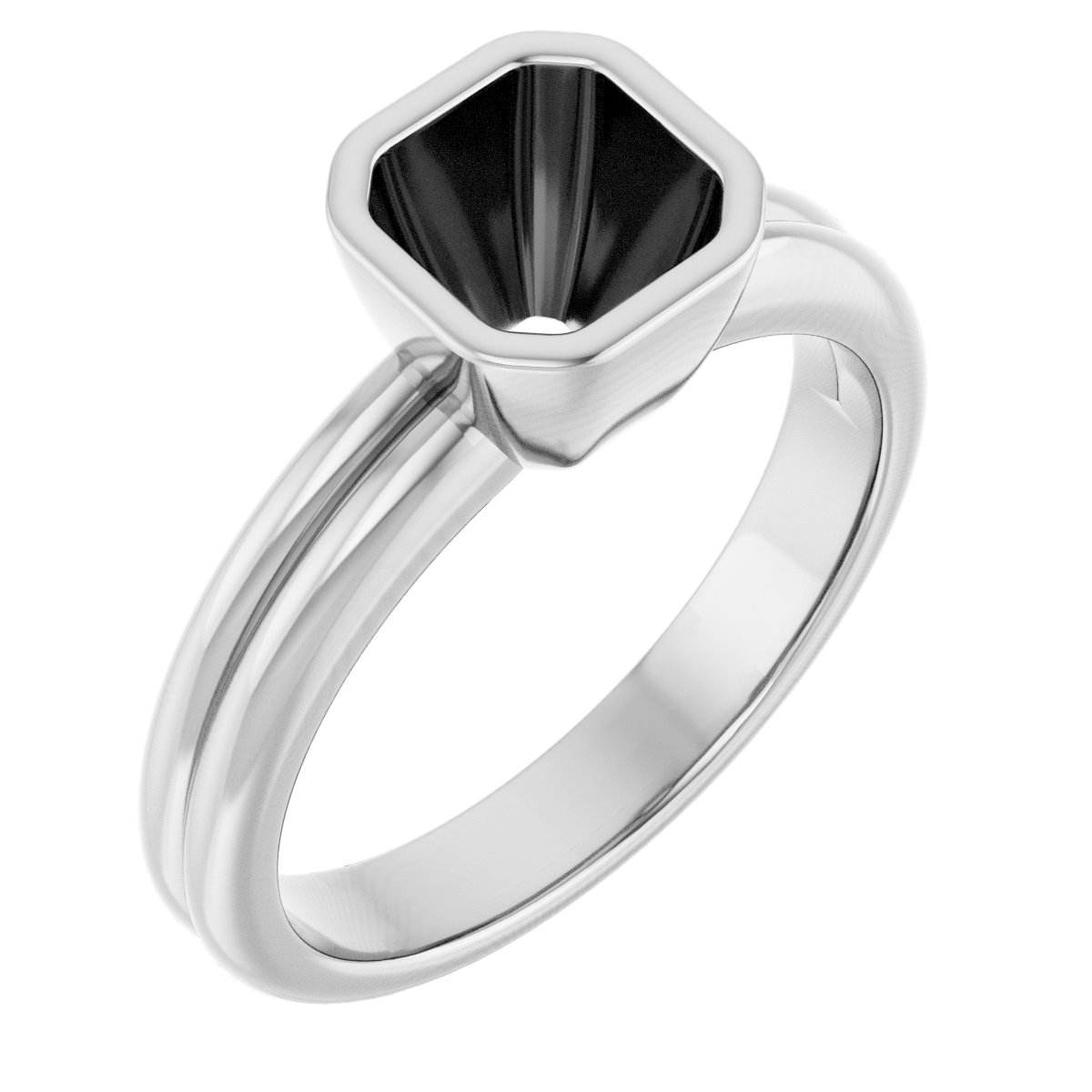 Bezel-Set Solitaire Engagement Ring