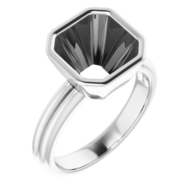 Bezel-Set Solitaire Engagement Ring