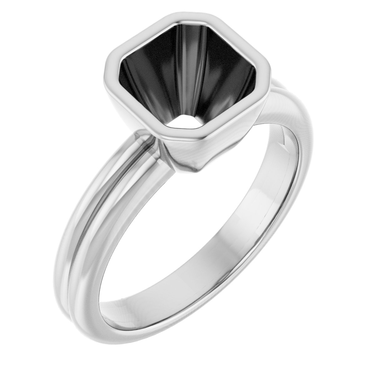 Bezel-Set Solitaire Engagement Ring