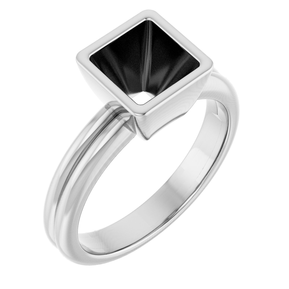 Bezel-Set Solitaire Engagement Ring