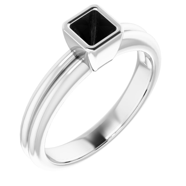 Bezel-Set Solitaire Engagement Ring