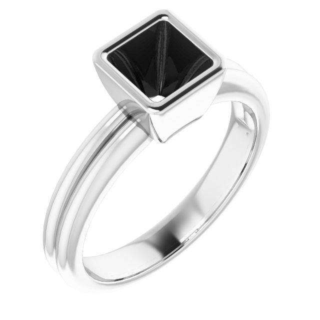 Bezel-Set Solitaire Engagement Ring