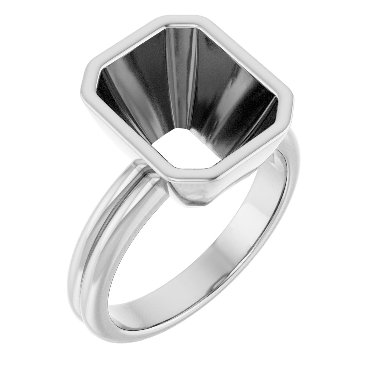 Bezel-Set Solitaire Engagement Ring