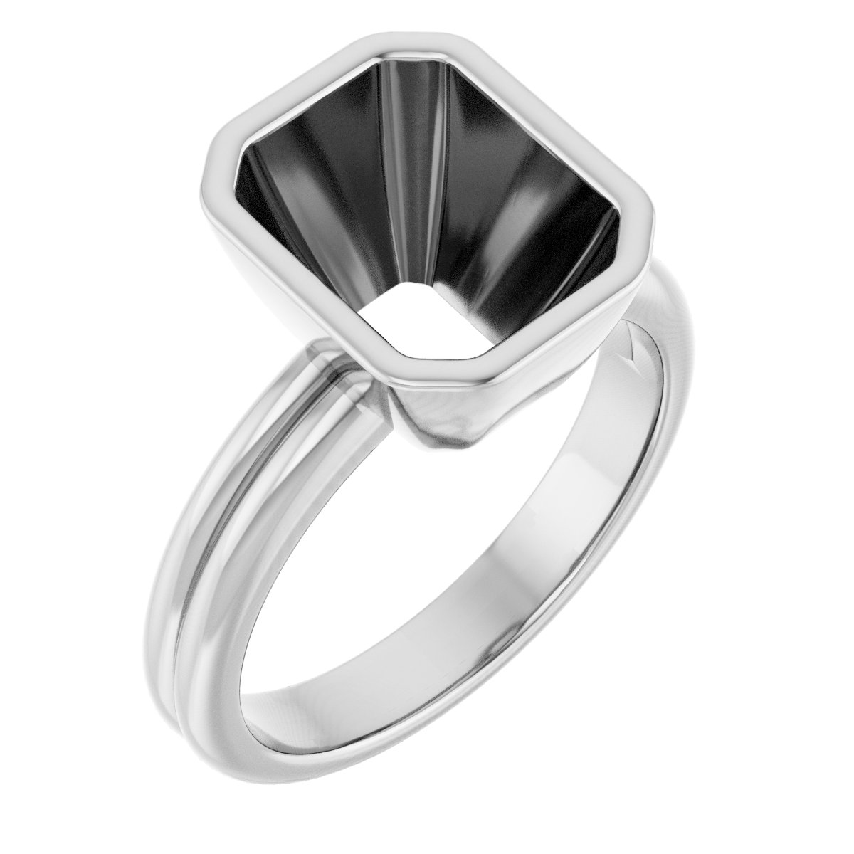Bezel-Set Solitaire Engagement Ring