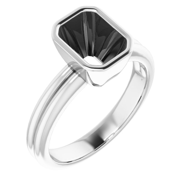 Bezel-Set Solitaire Engagement Ring