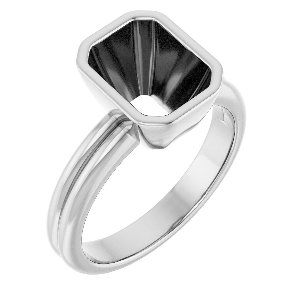 Bezel-Set Solitaire Engagement Ring
