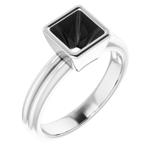Bezel-Set Solitaire Engagement Ring