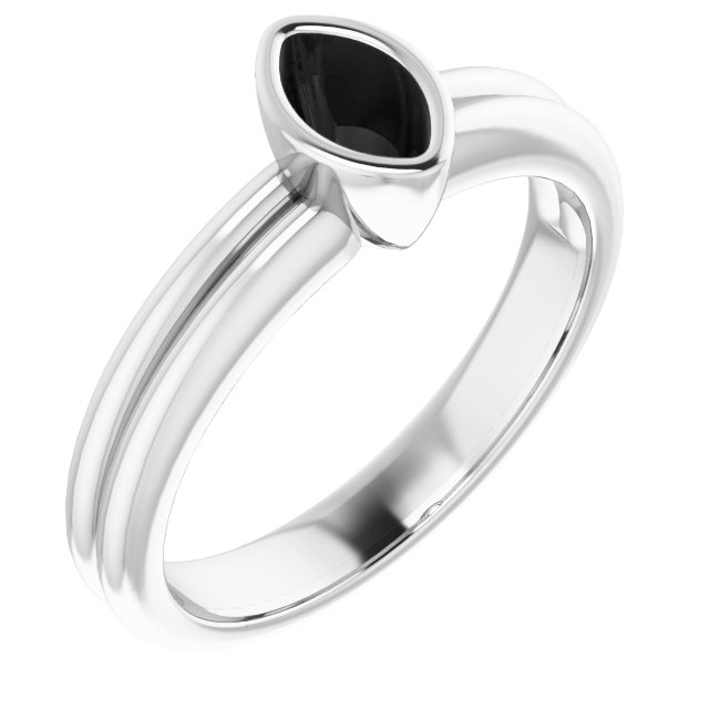 14K White 6x3.5 mm Marquise Engagement Ring Mounting