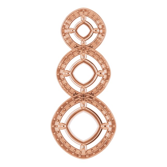 Three-Stone Halo-Style Pendant