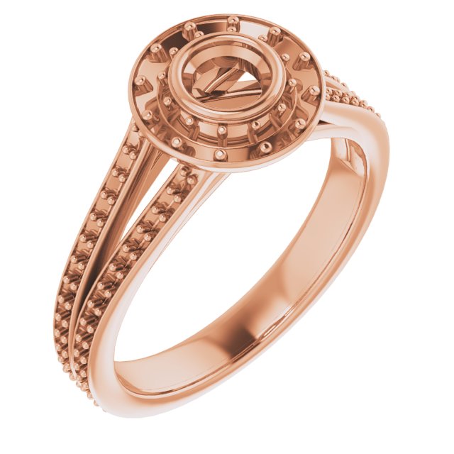 Bezel-Set Halo-Style Engagement Ring