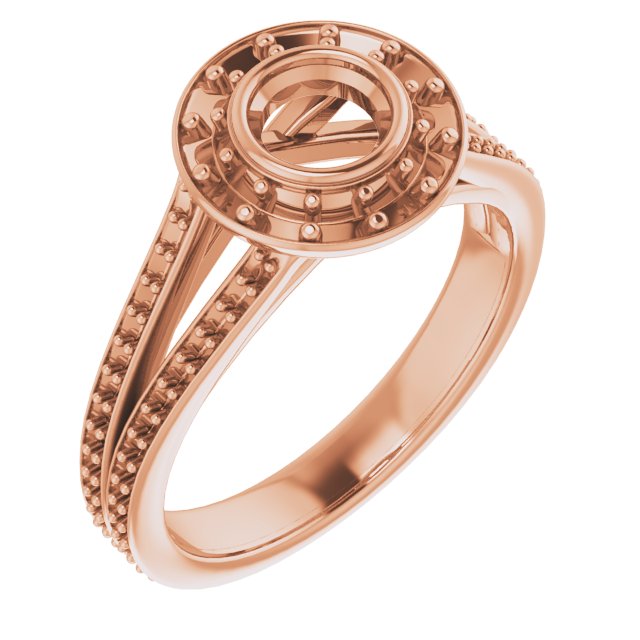 Bezel-Set Halo-Style Engagement Ring