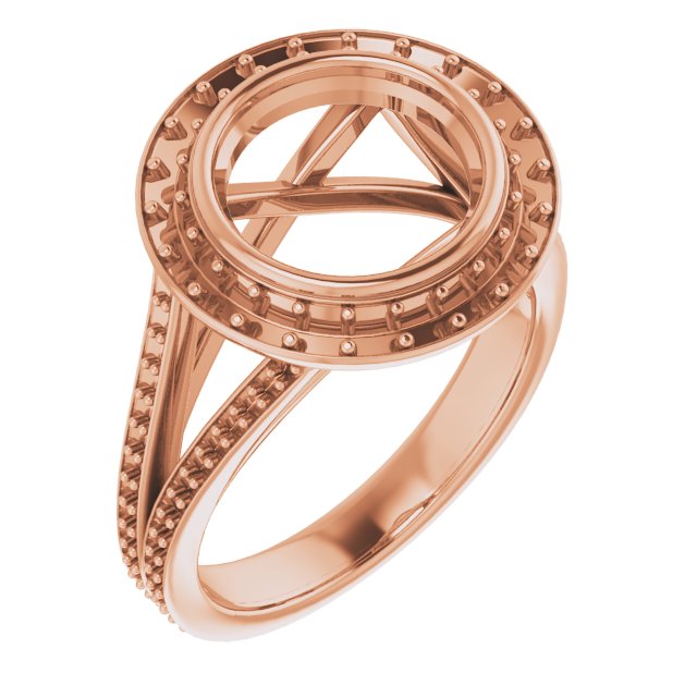 Bezel-Set Halo-Style Engagement Ring
