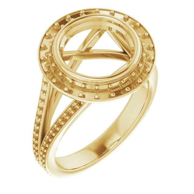 Bezel-Set Halo-Style Engagement Ring