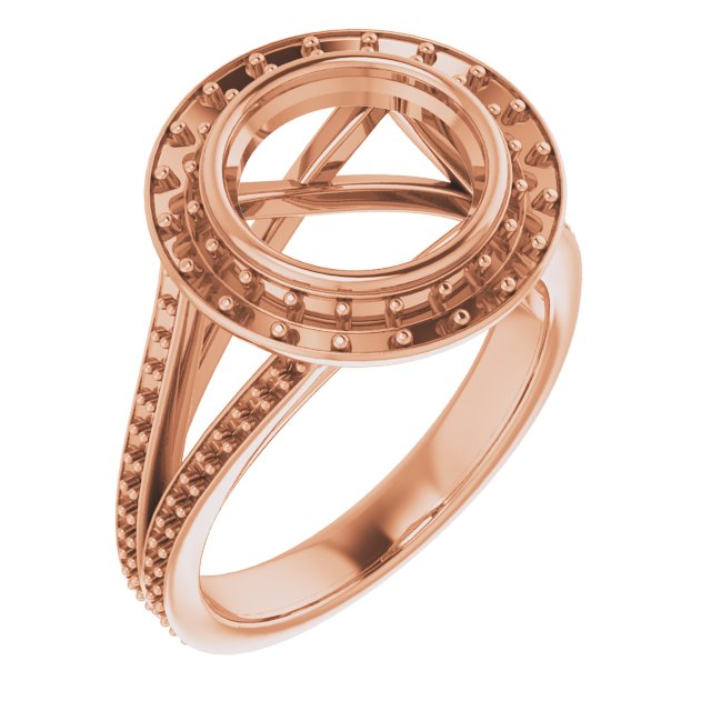 Bezel-Set Halo-Style Engagement Ring
