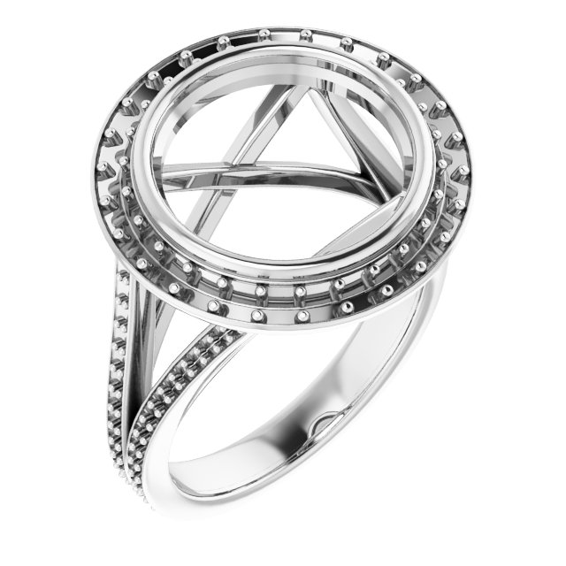 Bezel-Set Halo-Style Engagement Ring