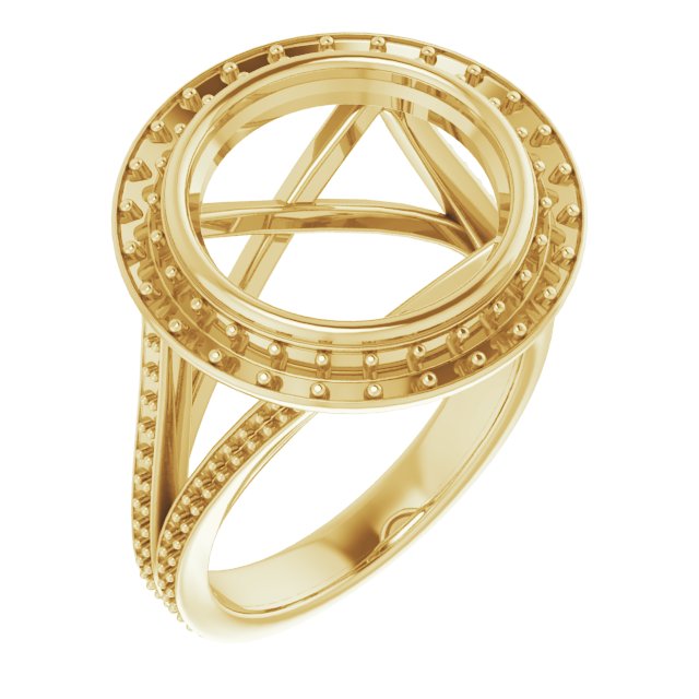 Bezel-Set Halo-Style Engagement Ring