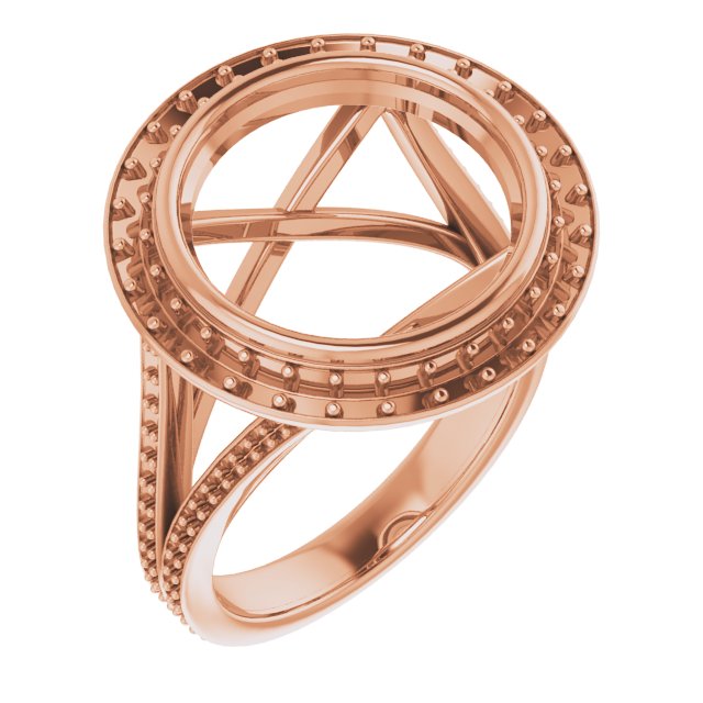Bezel-Set Halo-Style Engagement Ring