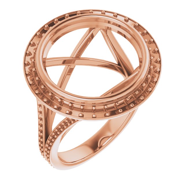 Bezel-Set Halo-Style Engagement Ring