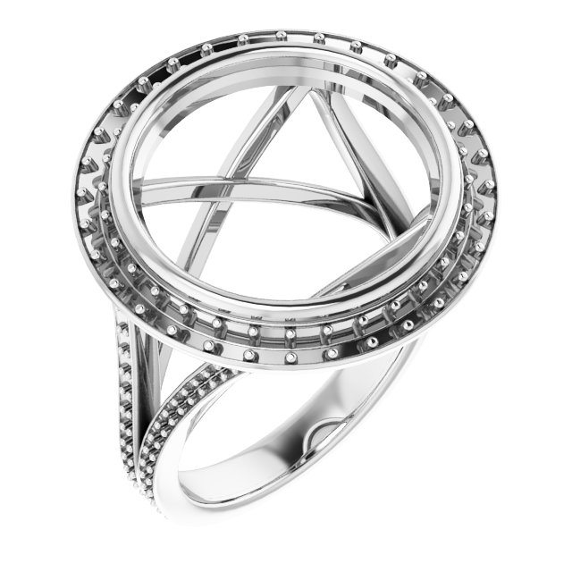 Bezel-Set Halo-Style Engagement Ring