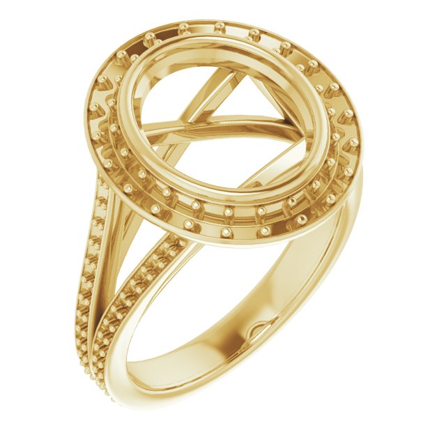 Bezel-Set Halo-Style Engagement Ring