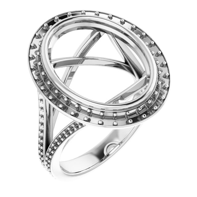 Bezel-Set Halo-Style Engagement Ring