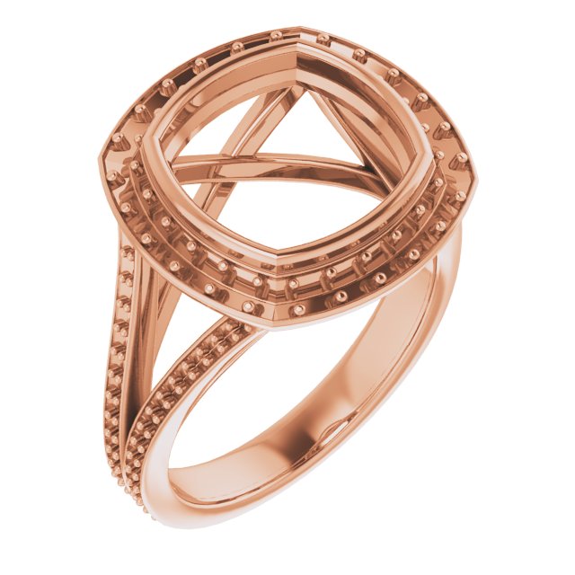 Bezel-Set Halo-Style Engagement Ring
