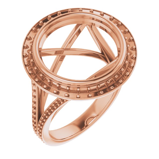 Bezel-Set Halo-Style Engagement Ring