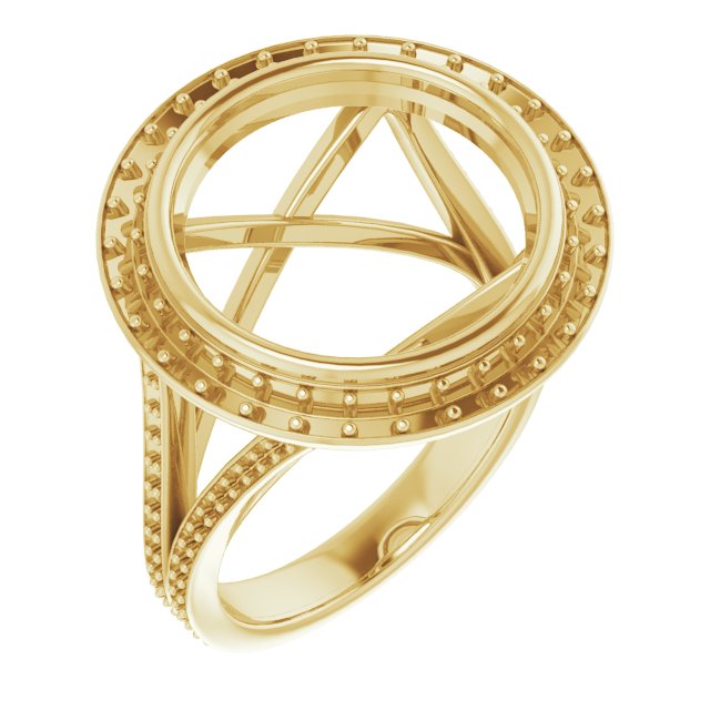 Bezel-Set Halo-Style Engagement Ring