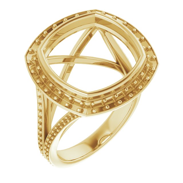Bezel-Set Halo-Style Engagement Ring