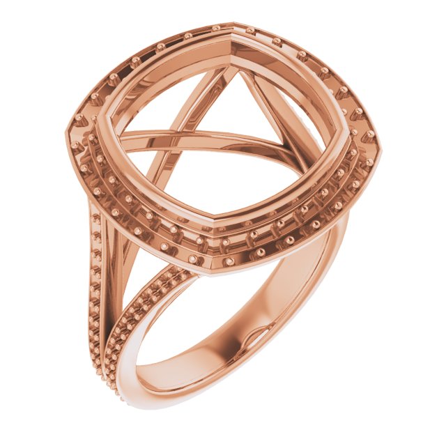 Bezel-Set Halo-Style Engagement Ring
