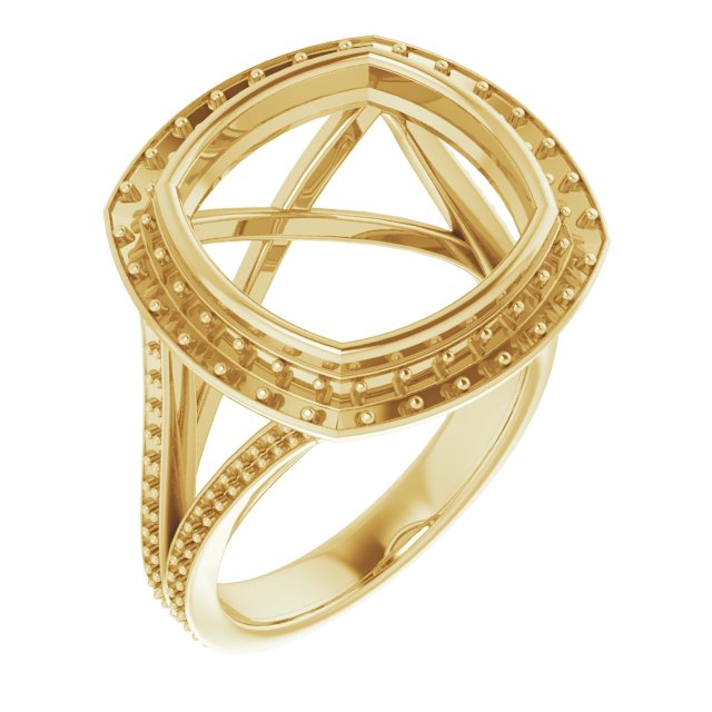 Bezel-Set Halo-Style Engagement Ring