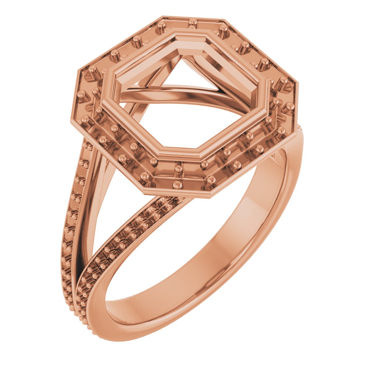 Bezel-Set Halo-Style Engagement Ring