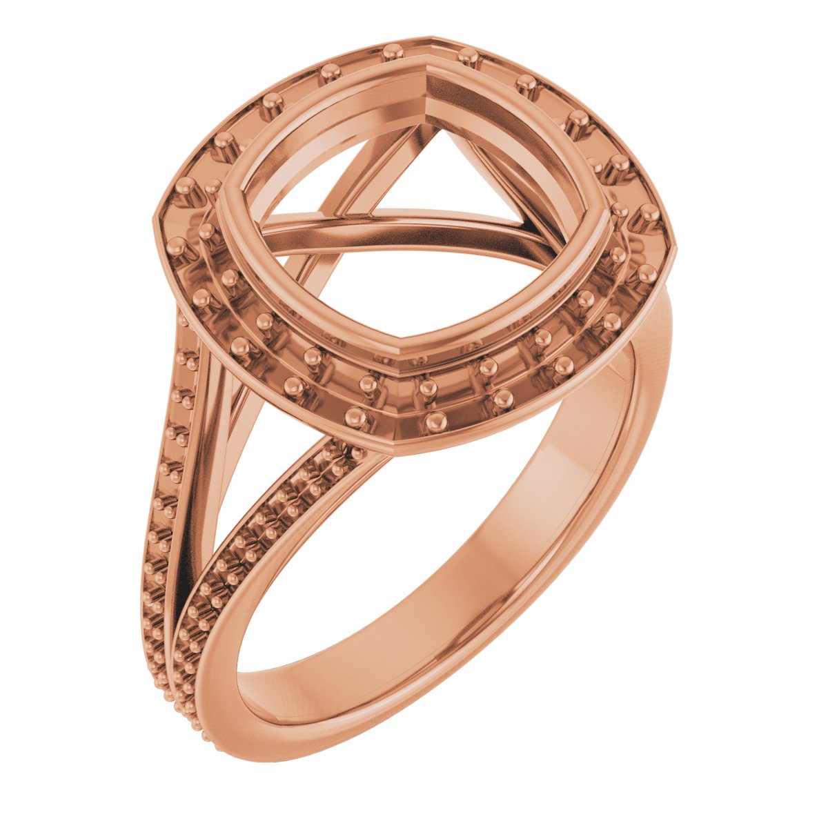 Bezel-Set Halo-Style Engagement Ring