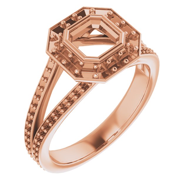 Bezel-Set Halo-Style Engagement Ring
