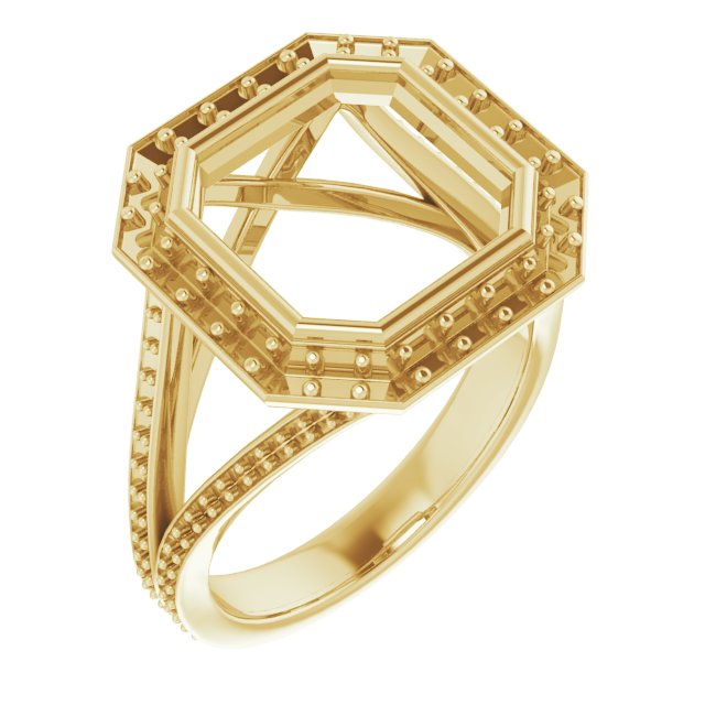 Bezel-Set Halo-Style Engagement Ring