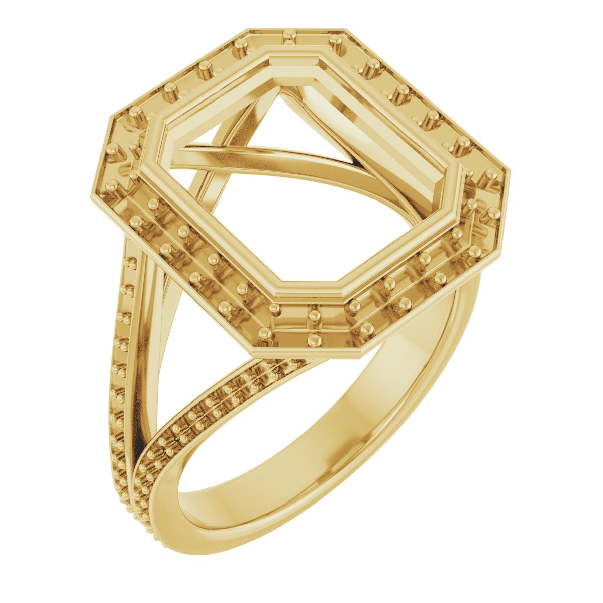 Bezel-Set Halo-Style Engagement Ring