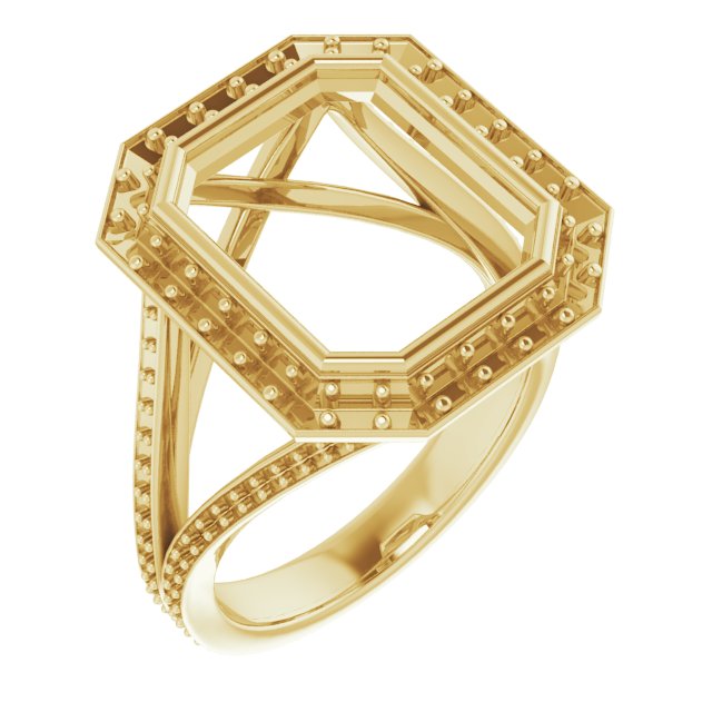 Bezel-Set Halo-Style Engagement Ring